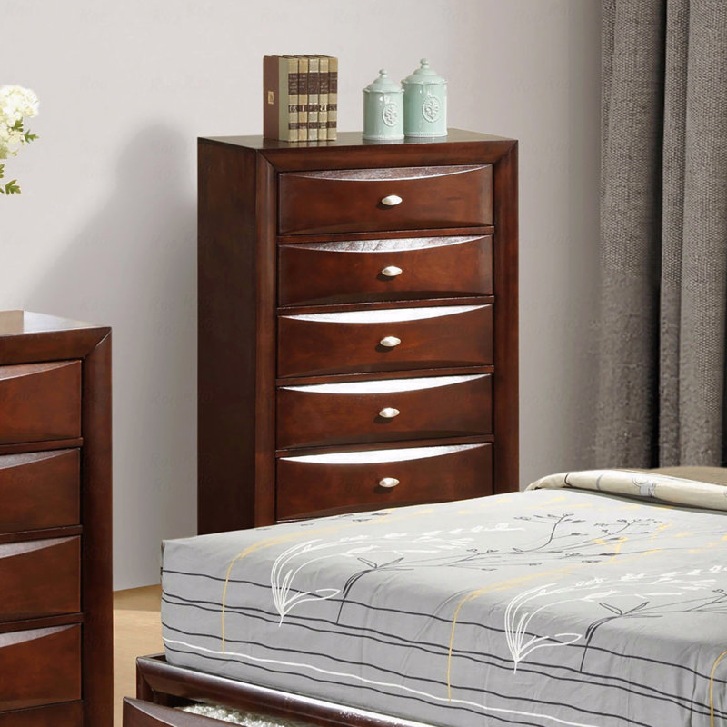 Commode 5 tiroirs, Cerisier