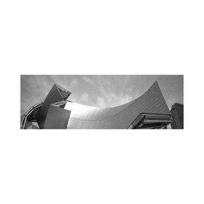 Low Angle View of a Building, Millennium Park, Chicago, Illinois, USA 1 Piece Wrapped Canvas Panoramic Wall Art