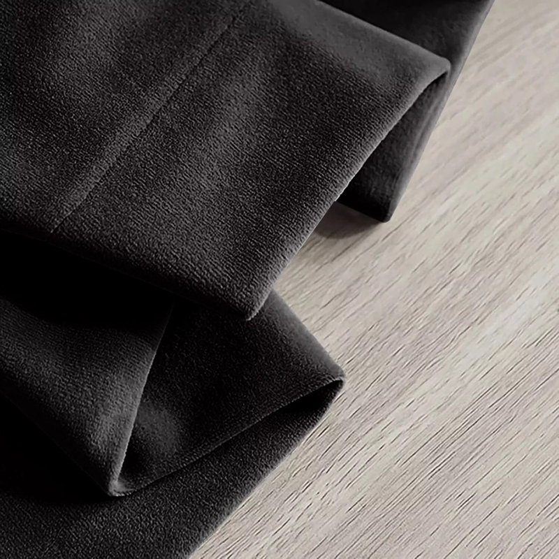 Crushed Velvet Eyelet Window Curtains, 117cm Width x 137cm Drop, Black
