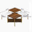 Ensemble de quatre tables gigognes polyvalentes et modernes, de forme ajustable, idéales pour divers agencements et fonctions de salon-306813611-306813610