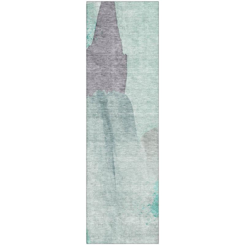 Premium Machine Washable Mouton Abstract Rug, Runner 2'3" x 7'6"