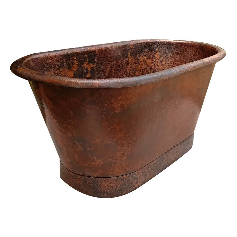 60'' x 20'' Freestanding Soaking Copper Bathtub