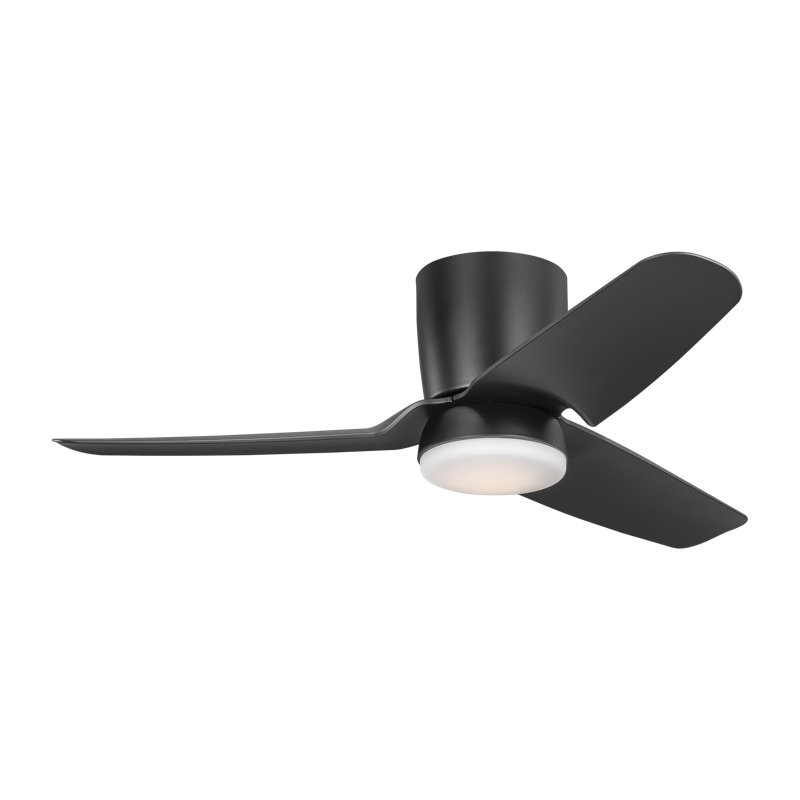 Herdon Indoor Ceiling Fan with Midnight Black ABS blades and Handheld Remote