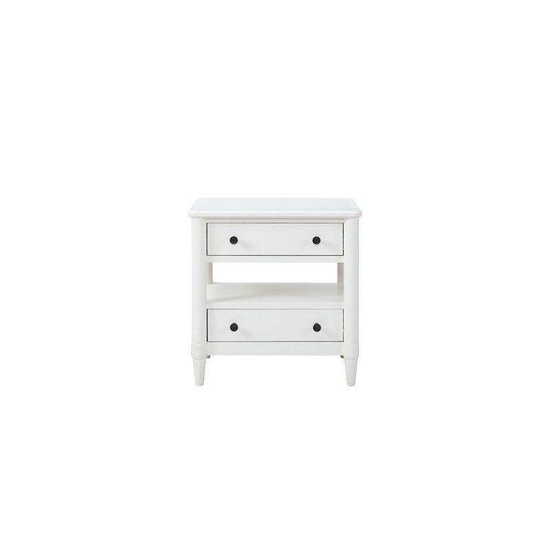 Open Nightstand With 2 Drawers