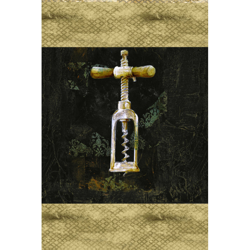 Tire-bouchon I - peinture sur toile tendue, H 30 po x l 20 po