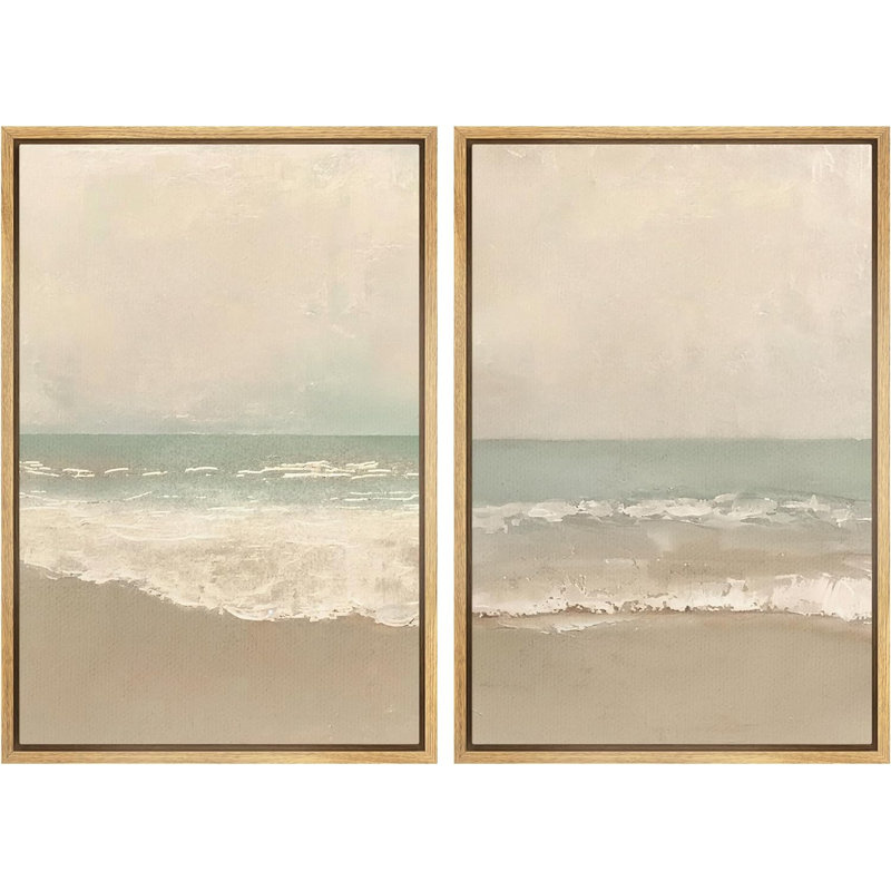 «Spiraling Abstract Lines», 2 pièces sur toile, H 36 po x l 24 po, Encadré naturel