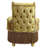 Gold Vanity Stool With Button Tufted