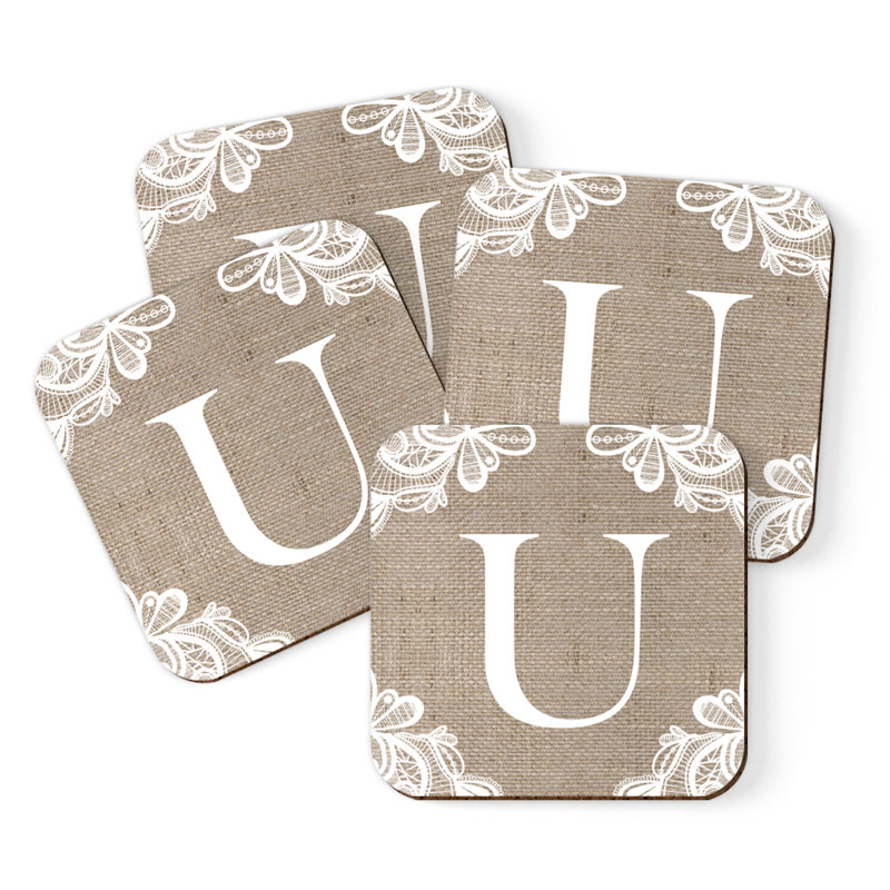 Sous-verres Café à monogramme, U