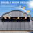 D Solid Wooden Patio Gazebo with Double Roof, Netting and Curtains-121192065