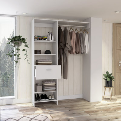 Lenox 1Drawer 4Shelf Closet System White