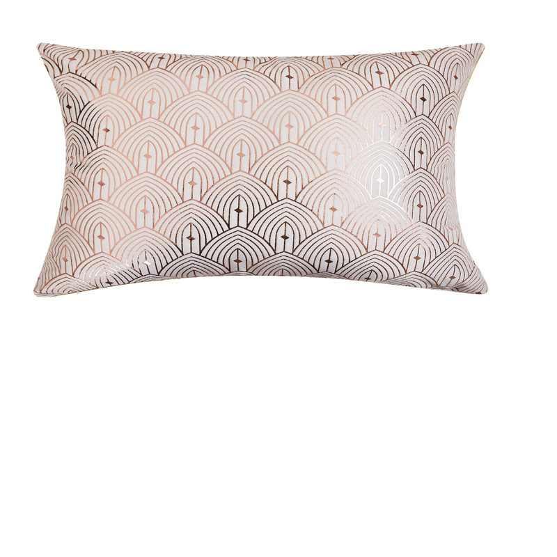 WARISI - Geometric Velvet Abstract Throw Pillow, Cover Only, White