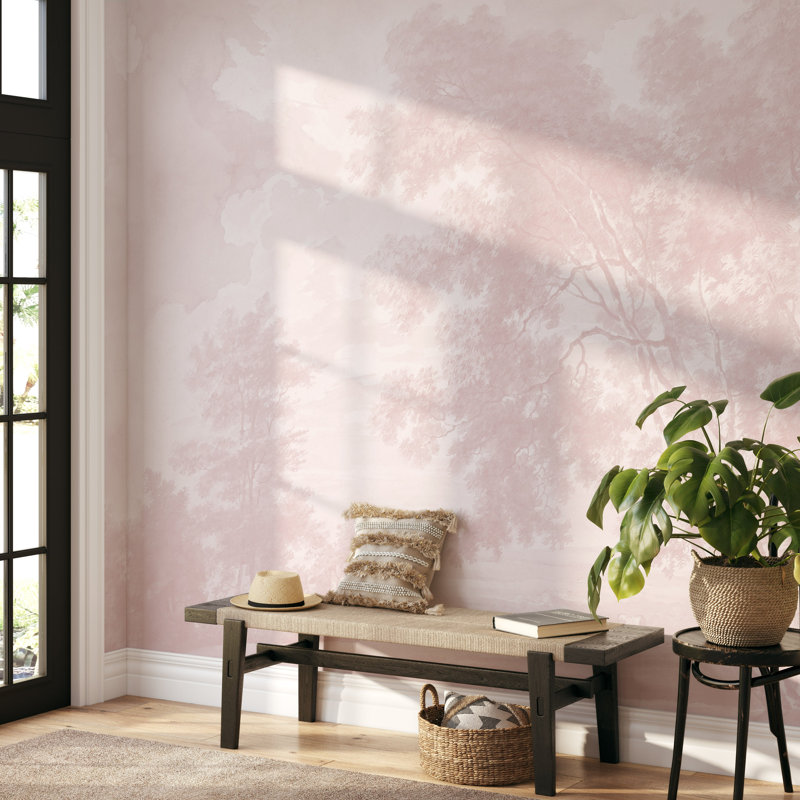 Romantic Victorian Trees Wallpaper, Green