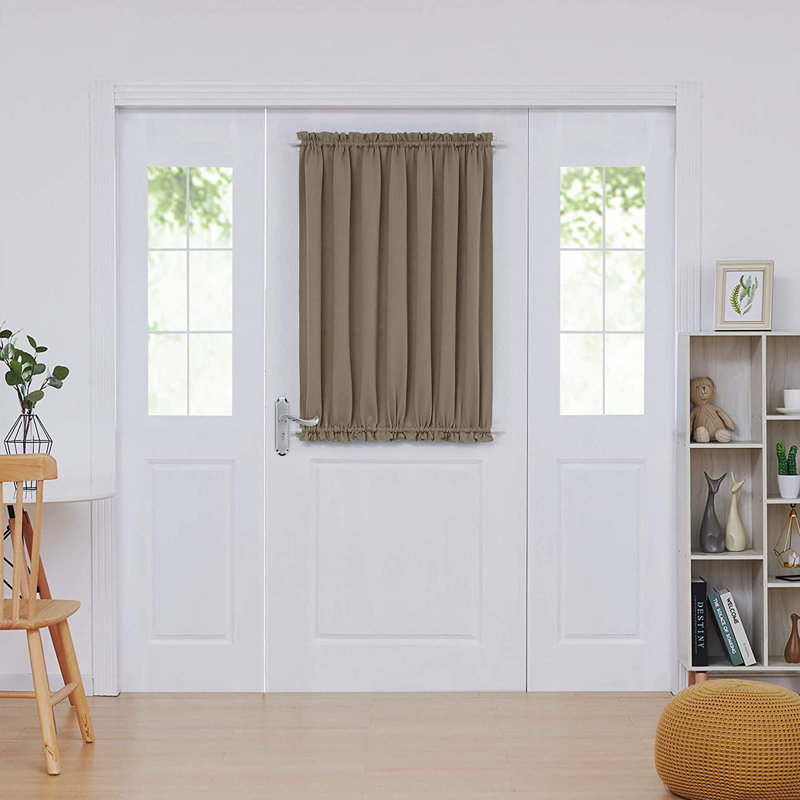 Penryn Room Darkening Curtain Single Panel, 54" W x 40" L, Khaki