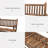 2-Person Wood Rocking Chair With Log Design, Heavy Duty Loveseat With Wide Curved Seats For Patio, Backyard, Garden-12667223