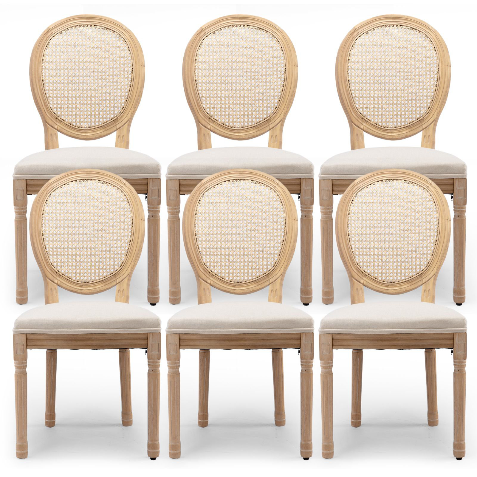 One Allium Way FrenchStyle Farmhouse Dining Chair with Round Backrest — free download