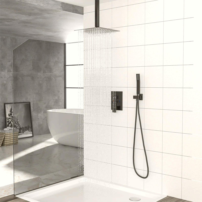 Robinet de douche avec valve brute, Bronze huilé