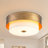 Aubrielle 2 - Light  Flush Mount Ceiling Light with Fabric Drum Shade for Living Room