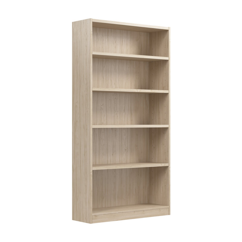 Bibliothèque à 5 tablettes Doyno, pour le rangement et la présentation dans le bureau personnel ou le salon, Brun