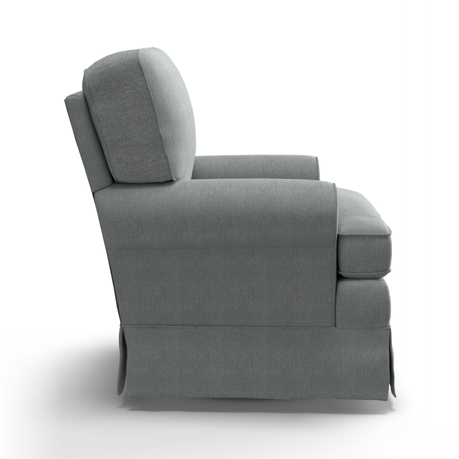 Upholstered Swivel Armchair, Dove Grey Performance