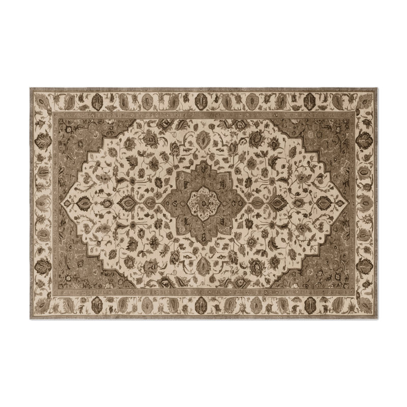 Tapis gris d'intérieur et d'extérieur Tabriz, Rectangle 9 pi x 12 pi