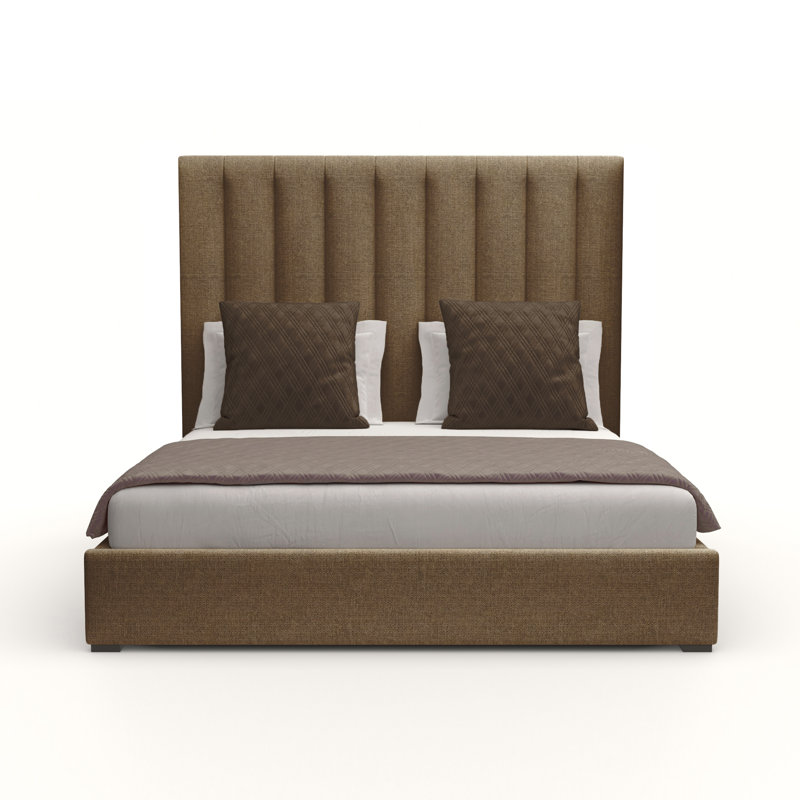 Dezyah Upholstered Standard Bed, California King, Brown Flax Revolution®