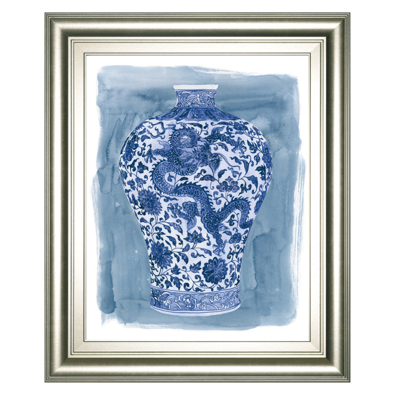 Ming Elegance Wall Art - 22" x 26" - Silver Frame