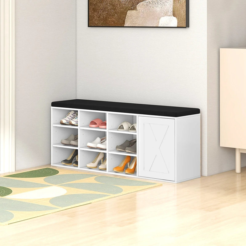 6 paires de rangement pour chaussures, Noir / blanc