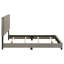 Lit tapissier double à panneau Efram Taupe-909413767-909413770