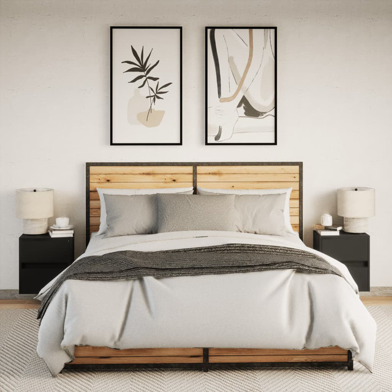 41cm W Bedside Table, Black