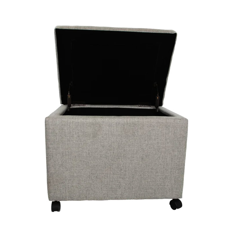 Rangement en tissu gris avec roulettes pour la maison et le bureau