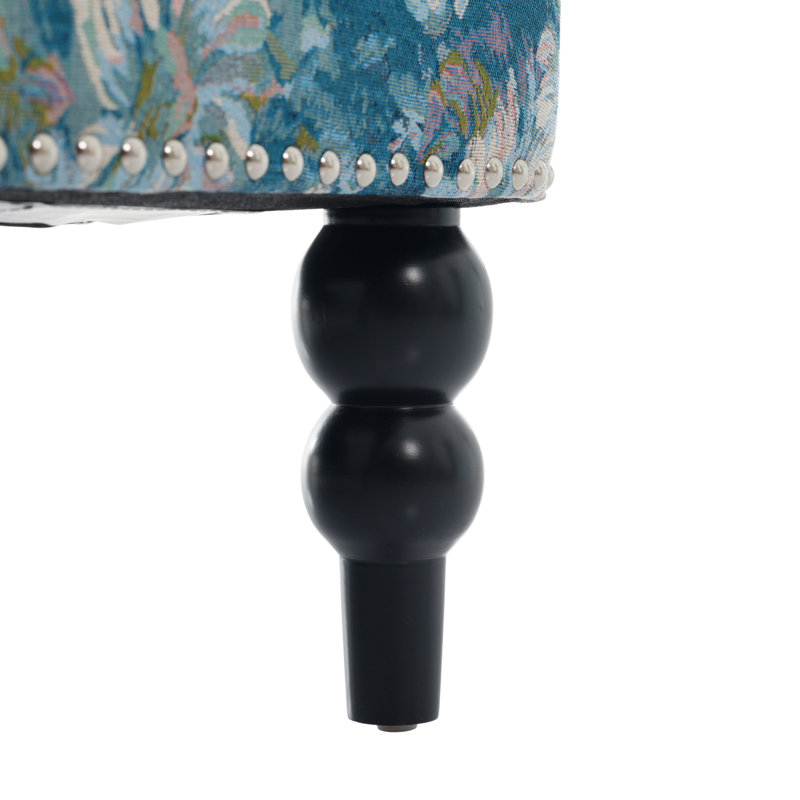 Chaise d'appoint robuste bleue avec finition en polyester, style contemporain pour la détente à la maison