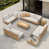 Beige Cushion/Natural Wood Frame selected
