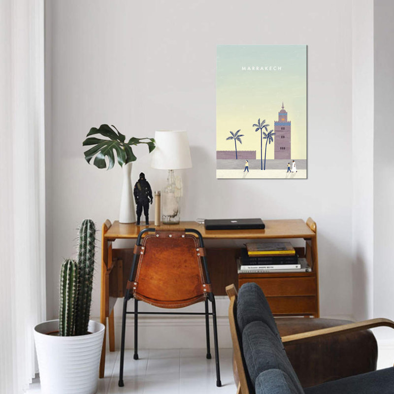 « marrakech », impression sur toile, H 40 po x l 26 po x P 1,5 po, Pas de tapis, Toile tendue