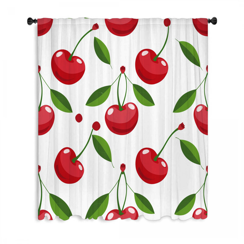 Rideaux Cherry Fruits, L 50 po x L 84 po