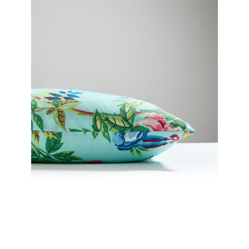 SHANTUNG GARDEN PILLOW, Aquamarine