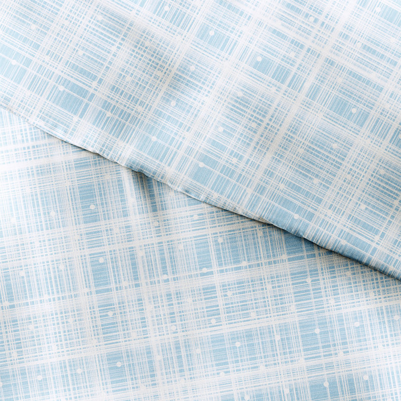 Ensemble de housse de couette à motif de pois Becky Cameron, Aigue-marine, Housse simple et 1 taie décorative