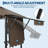 8x5 ft Grill Gazebo with Side Awning, Double-Tier BBQ Canopy with 2 Side Shelves, 10 Hooks & Bottle Opener, Heavy-Duty Outdoor Grill Shelter, Brown-124985106