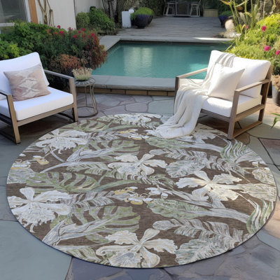Tapis brun intérieur / extérieur lavable à la machine Cinead ACN1708