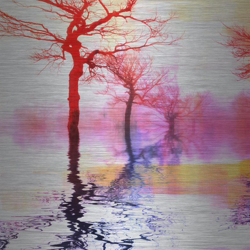 " Reflective Red " by Parvez Taj, 32" H x 32" W