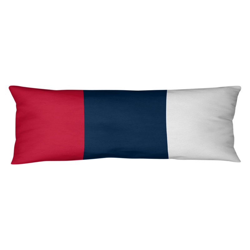 Stripes Medium Polyester/Polyfill Body Pillow, Blue Mid and White Side, New England Football