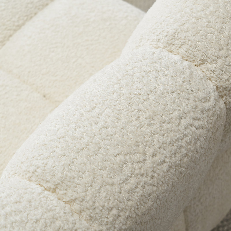 Canapé à accoudoirs évasés 87,01 po Chesterman, Beige Boucle