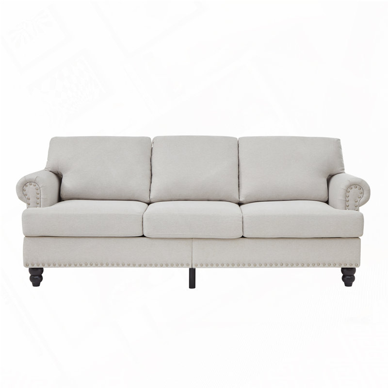 Revêtement en polyester rembourré avec clous, Polyester beige