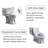 Toilet With Square Base, One-Piece Elongated Toilet, Luxury Toilet For Bathrooms, 12'' Rough-In, Single Flush 1.28 GPF-112454496