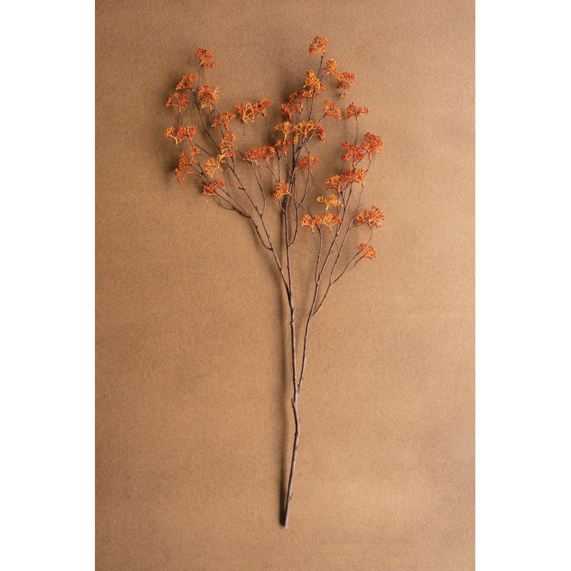  Tige de fleur de riz artificielle - 40 po de hauteur, ornement artificiel orange rouille, ensemble de 6, Orange