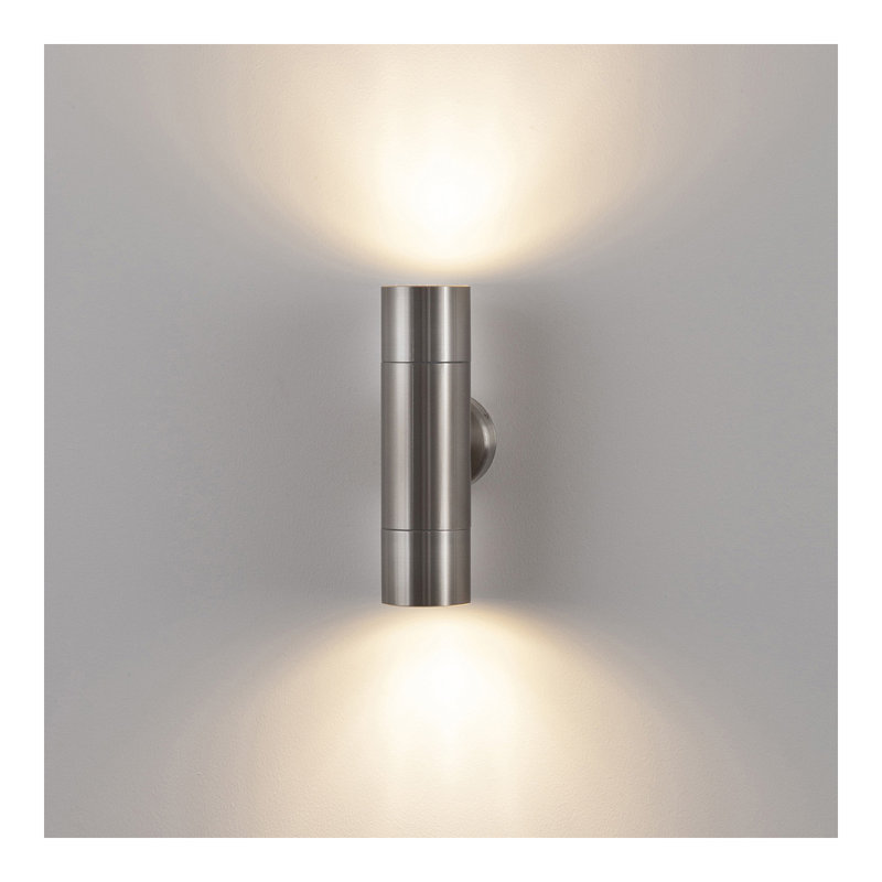 Eden 2 - Bulb 21cm H Outdoor Armed Sconce, Silver