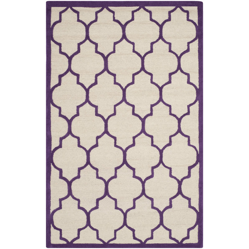 Cannen Hand Tufted Wool Geometric Rug, Rectangle 2'6" x 4'