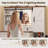 Farmhouse Vanity Desk with Sliding Mirror and Lights ,Dressing Table with Drawers and Cabinets, Dressing Table with Stool for Bedroom-1184116429
