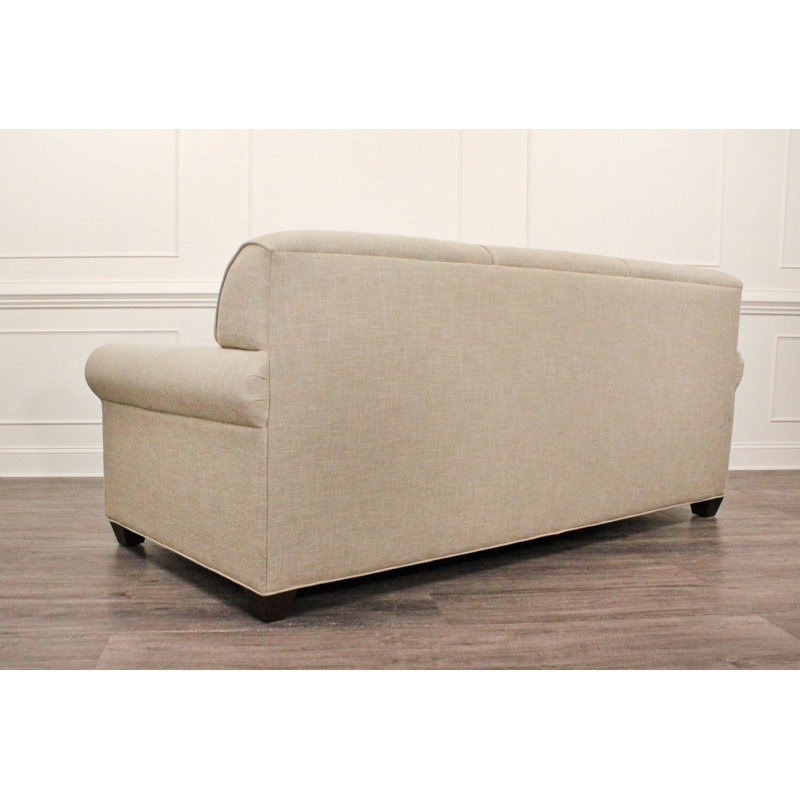Finn 83" Rolled Arm Sofa Bed with Reversible Cushions, Innerspring, Archetype Hemp, Cafelle