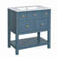 Ensemble de meuble-lavabo autoportant 30 po avec 5 tiroirs, ensemble de meuble-lavabo autoportant 30 po avec cadre en bois massif-120330080