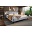 Lit tapissier chic avec lumières et tablettes intégrées, gris, grand-1833719155-1833719154